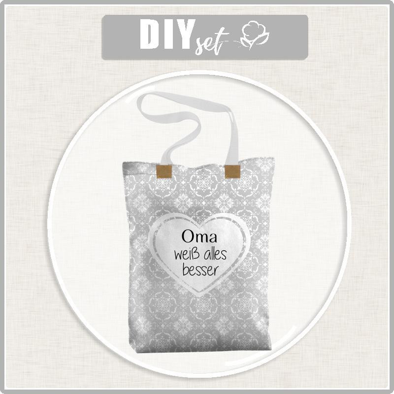 SHOPPER BAG - OMA WEISS ALLES BESSER - sewing set