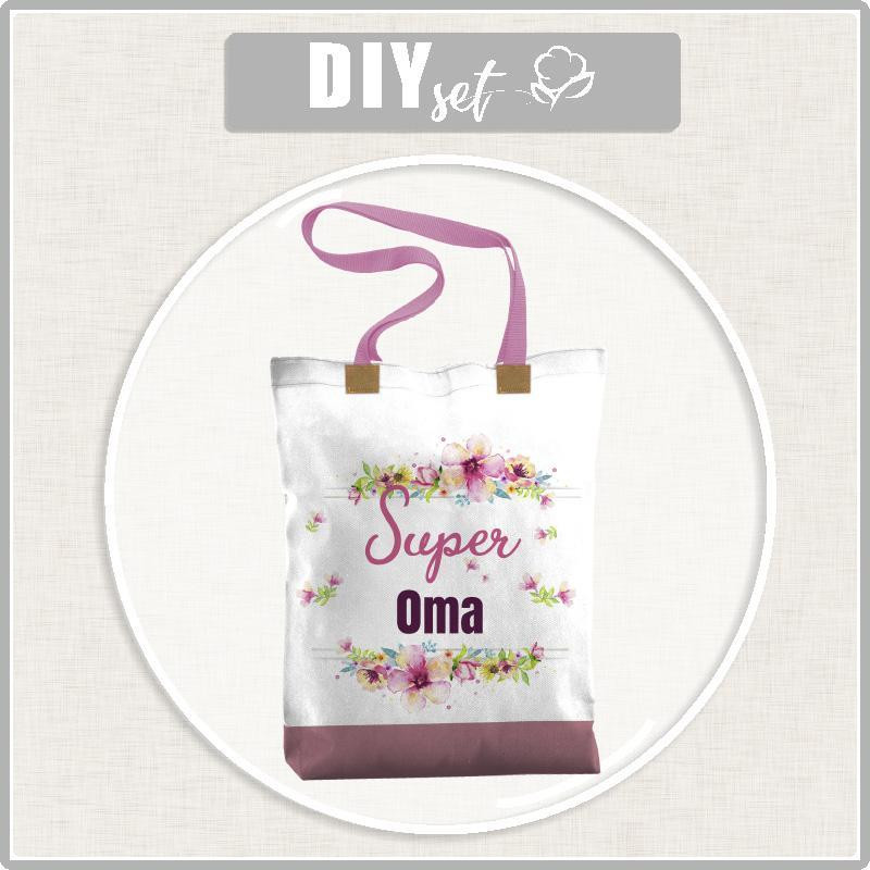 SHOPPER BAG - SHOPPERKA - SUPER OMA / pink - sewing set