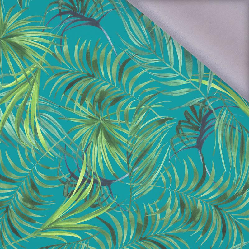 PALM LEAVES pat. 4 / sea blue - softshell