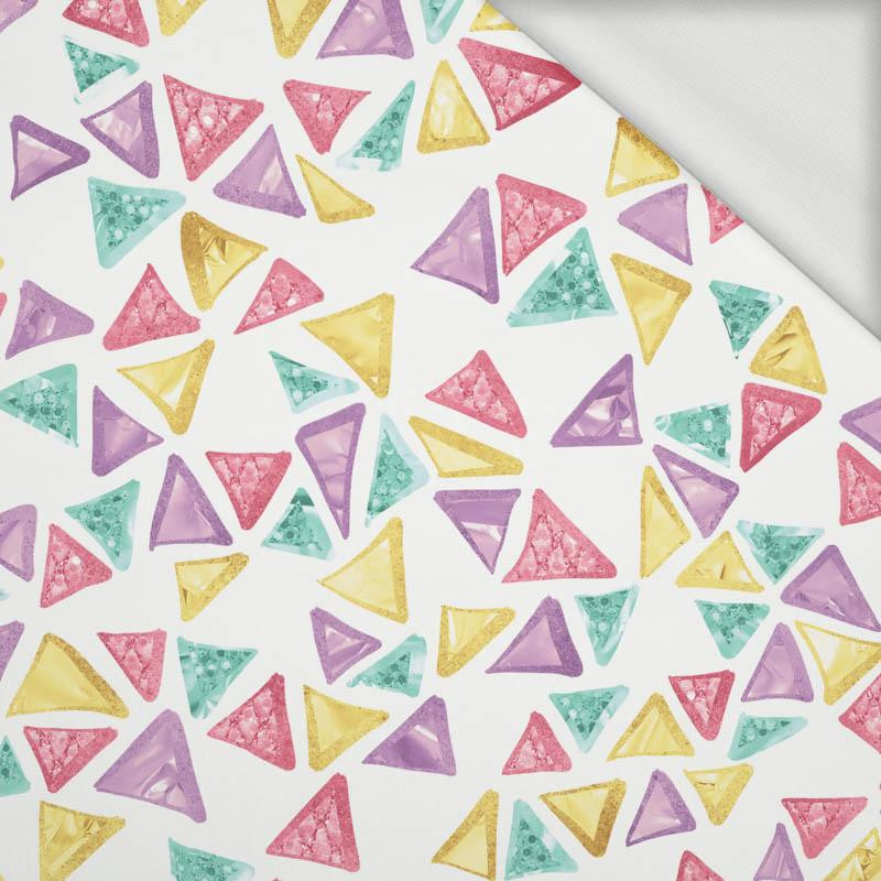 TROPICAL TRIANGLES - looped knit fabric