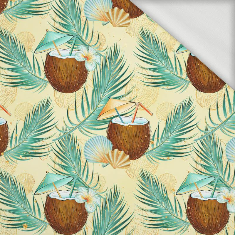 COCONUTS AND PALM TREES - looped knit fabric