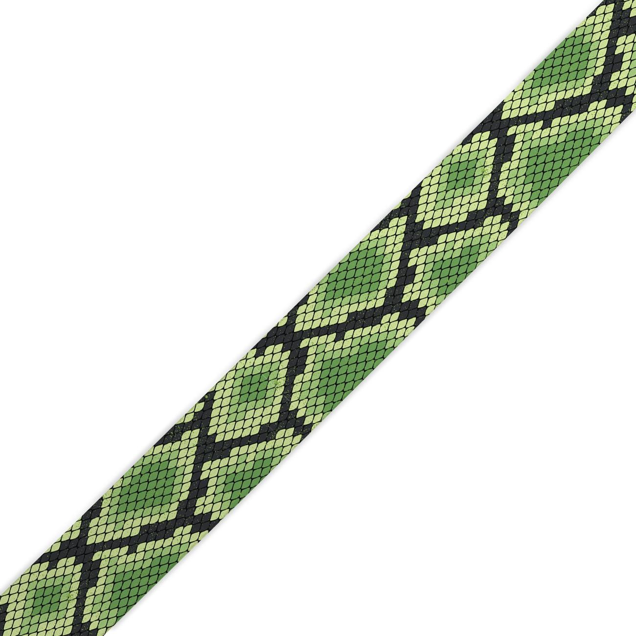 Smooth tape - SNAKE'S SKIN PAT. 2 / green / Choice of sizes