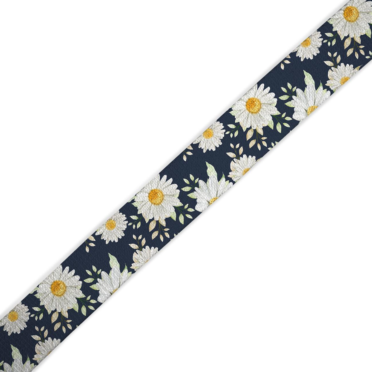 Sackcloth tape - DAISIES PAT. 2 / dark blue / Choice of sizes