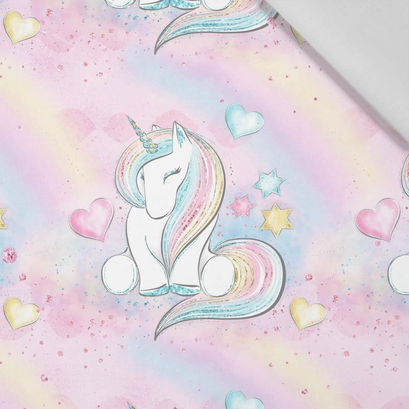 UNICORNS AND RAINBOW  pat. 2 (WONDERLAND) - Cotton woven fabric