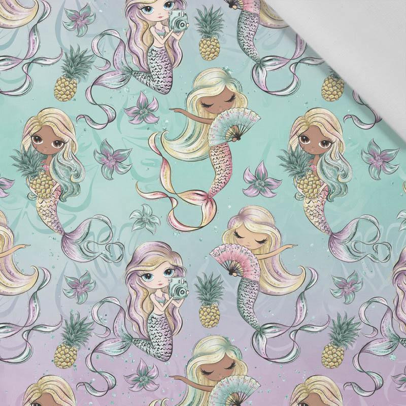 MERMAIDS AND PINEAPPLES - Cotton woven fabric