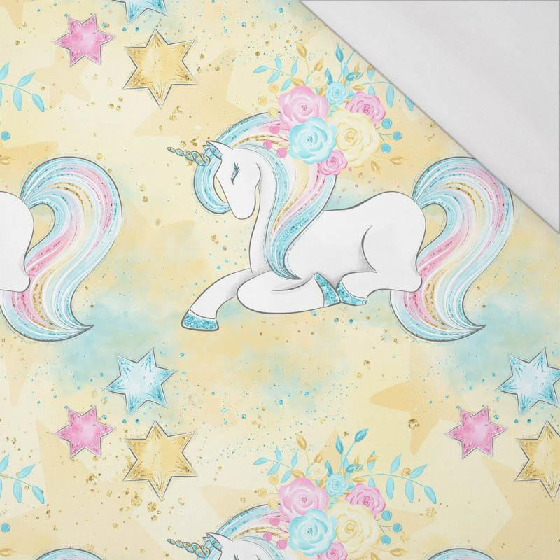 UNICORNS AND FLOWERS pat. 1 (WONDERLAND) - single jersey with elastane 