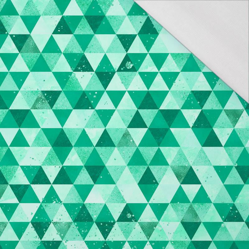 SMALL TRIANGLES / green - single jersey with elastane 