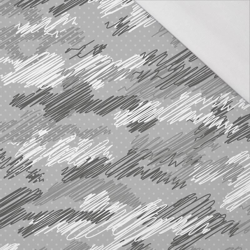 CAMOUFLAGE - scribble / grey - single jersey with elastane 