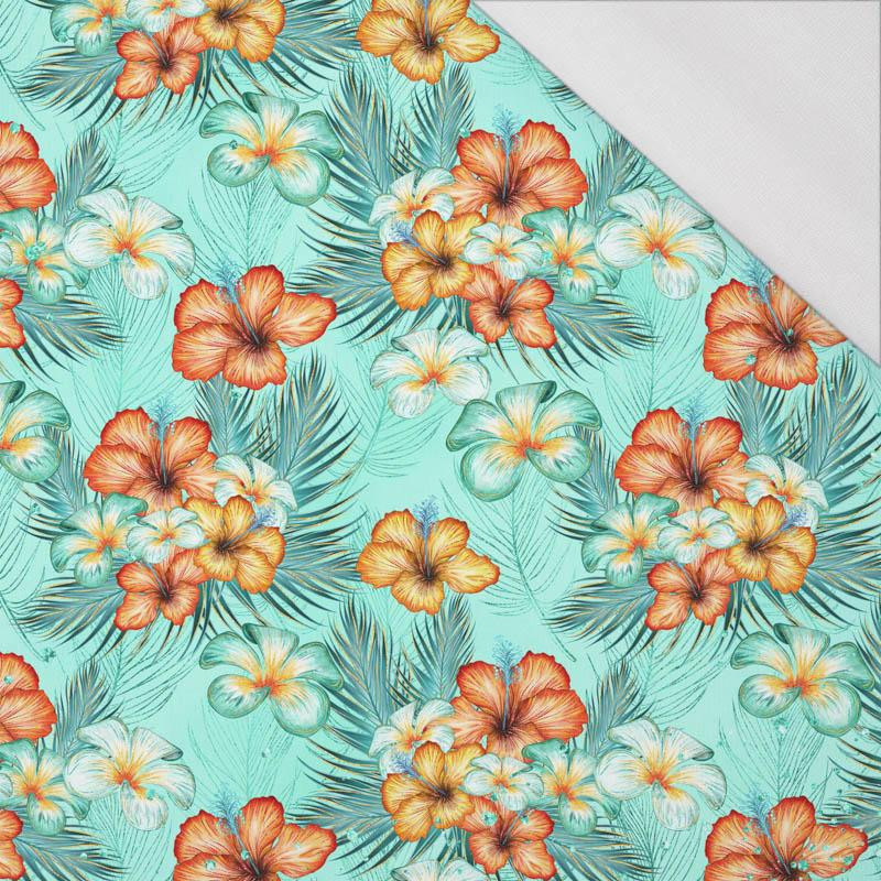 FLOWERS AND PALM TREES - single jersey with elastane 