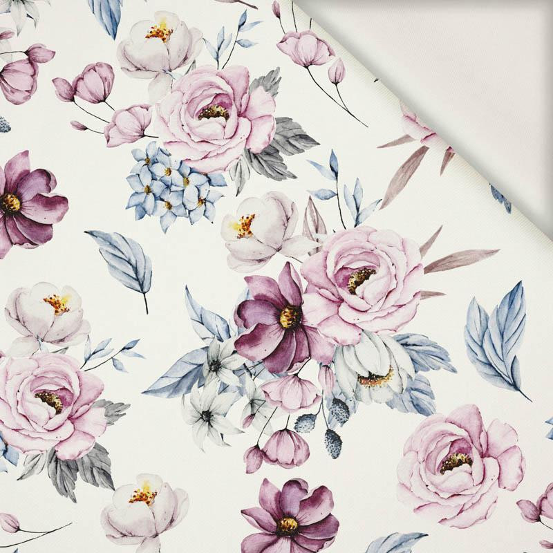 WATERCOLOR BOUQUET Pat. 2 - viscose woven fabric