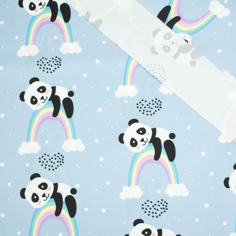 PANDA ON A RAINBOW - Waterproof woven fabric