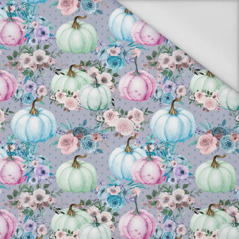 PUMPKINS AND FLOWERS pat. 1 (PUMPKIN GARDEN) - Waterproof woven fabric