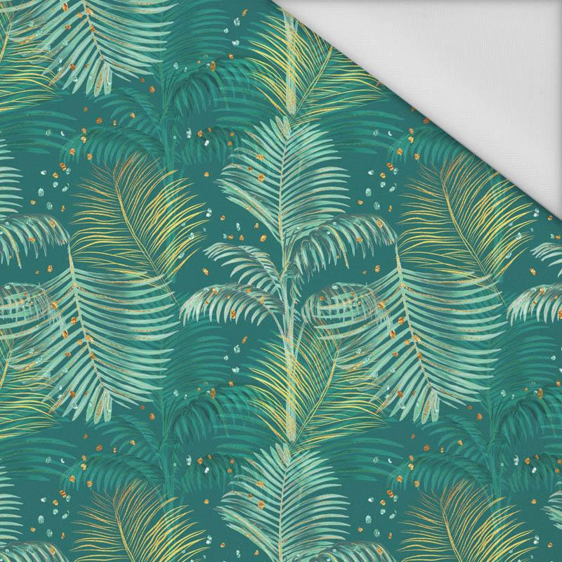 PALM LEAVES pat. 3 / green - Waterproof woven fabric