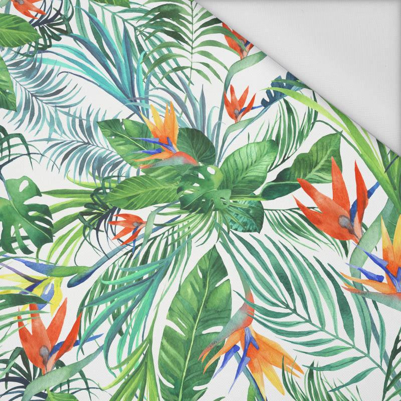 PARADISE JUNGLE / white - Waterproof woven fabric