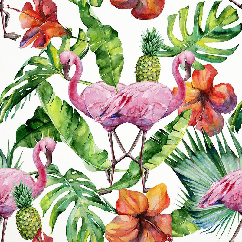 TROPICAL NATURE - Cotton woven fabric