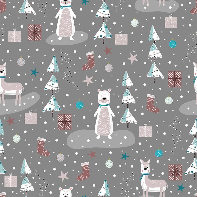 CHRISTMAS FOREST - Cotton woven fabric