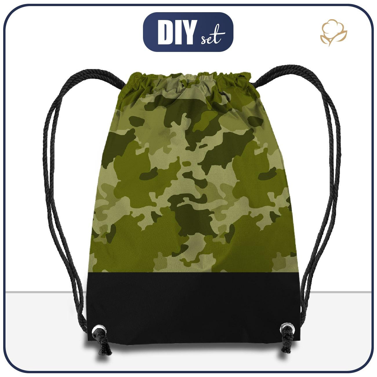 GYM BAG - CAMOUFLAGE PAT. 3 / olive - sewing set