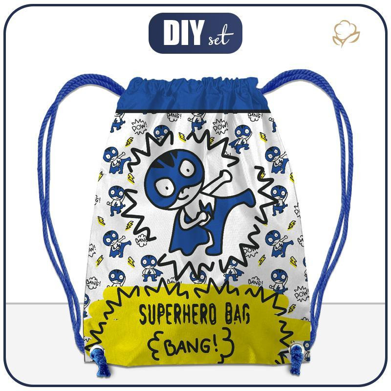 GYM BAG - SUPERHERO / blue EN / Choice of sizes