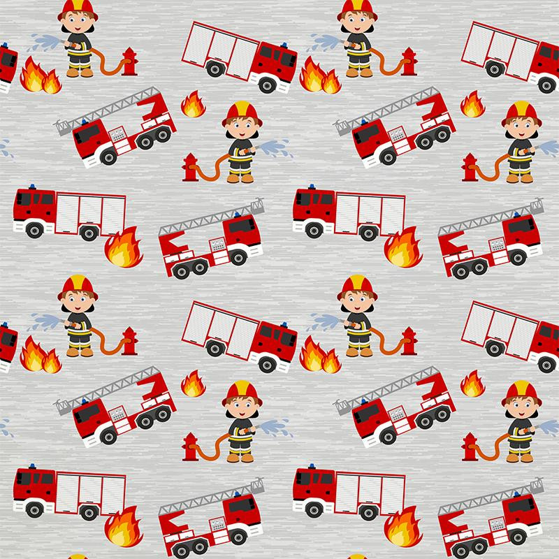 FIRE BRIGADE / fire - Cotton woven fabric