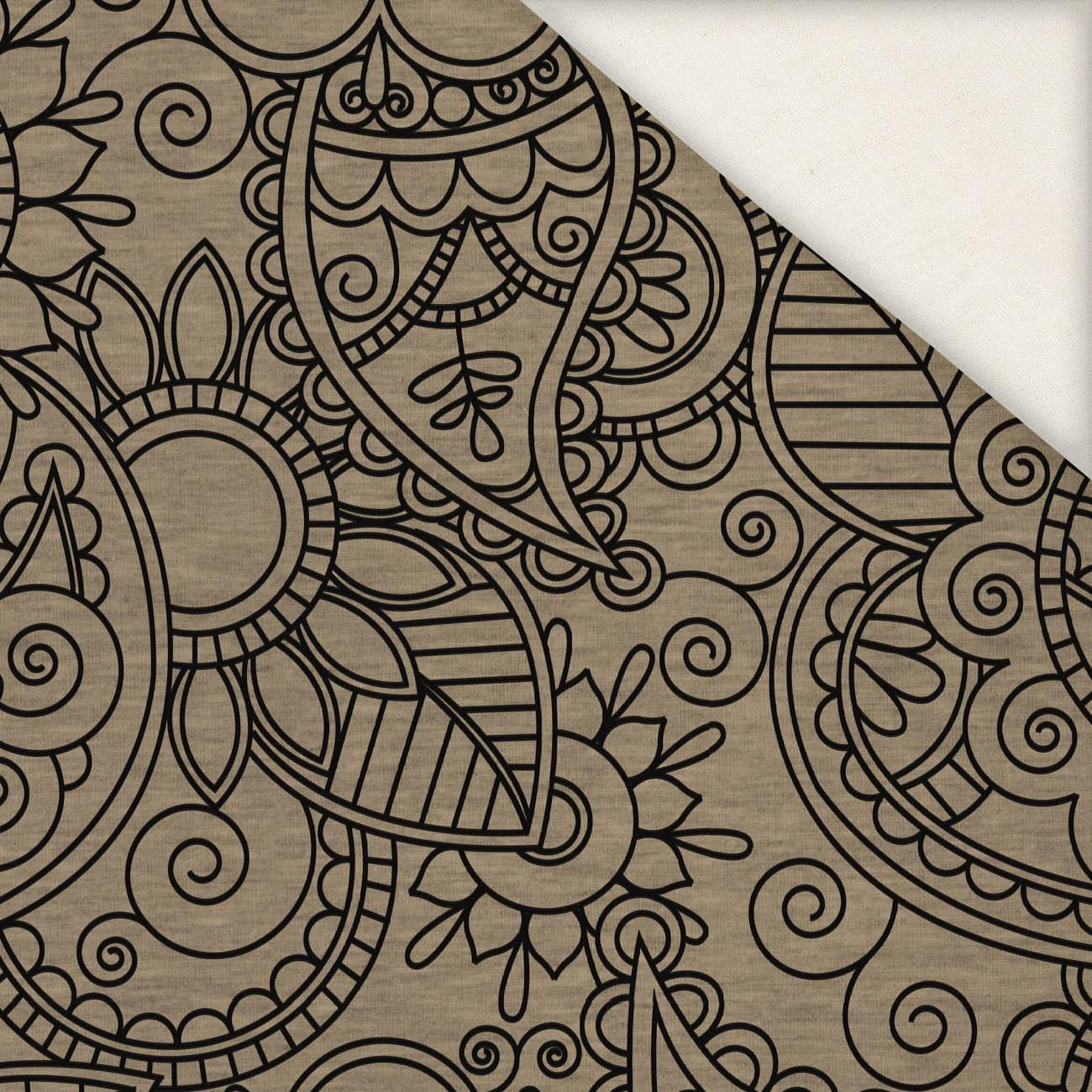 MEHNDI BLACK / melange beige - Linen 100%