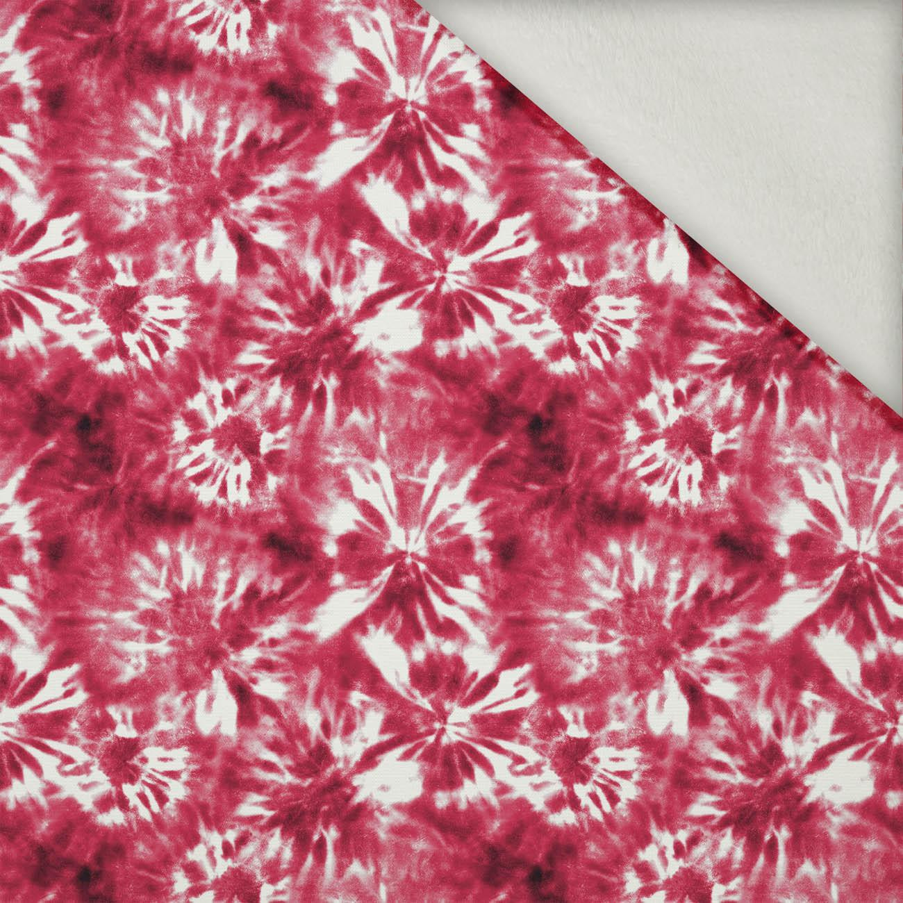 BATIK  pat. 1 / viva magenta - brushed knit fabric with teddy / alpine fleece