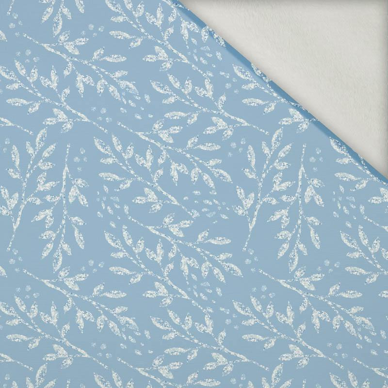 FROSTED TWIGS (ENCHANTED WINTER) - brushed knit fabric with teddy
