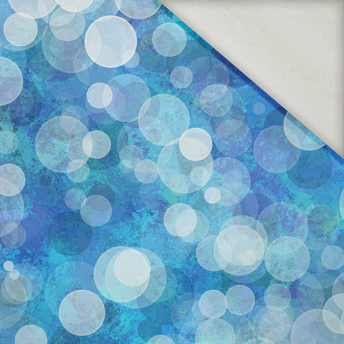 WINTER BOKEH (WINTER IS COMING) - brushed knit fabric with teddy / alpine fleece