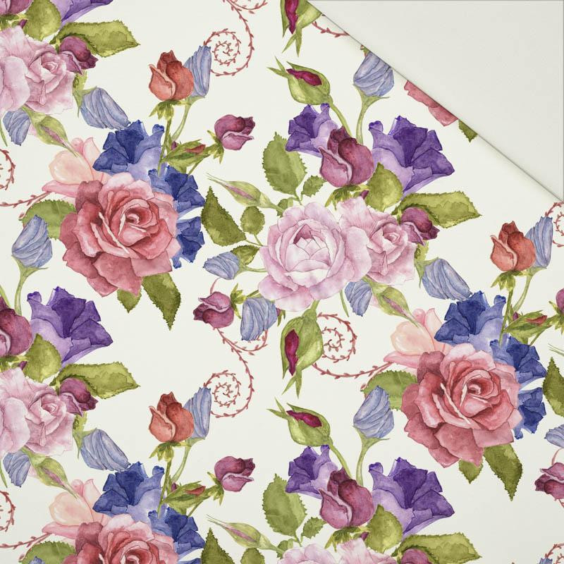 ROSE FLOWERS PAT. 2 (BLOOMING MEADOW) - Cotton drill