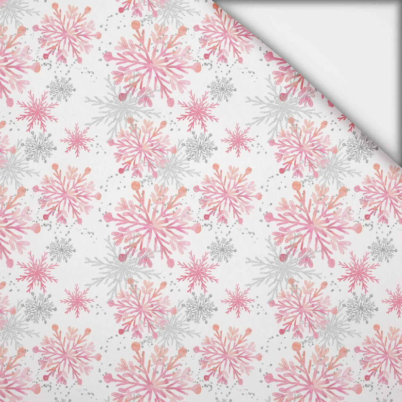 PINK SNOWFLAKES pat. 2 - light brushed knitwear