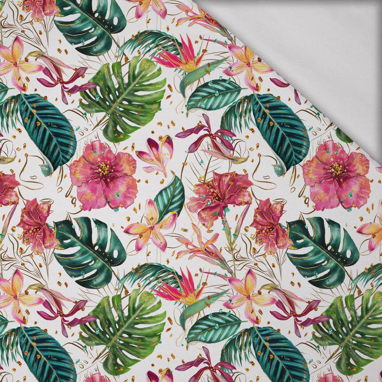 TROPICAL JUNGLE / white - Cotton interlock