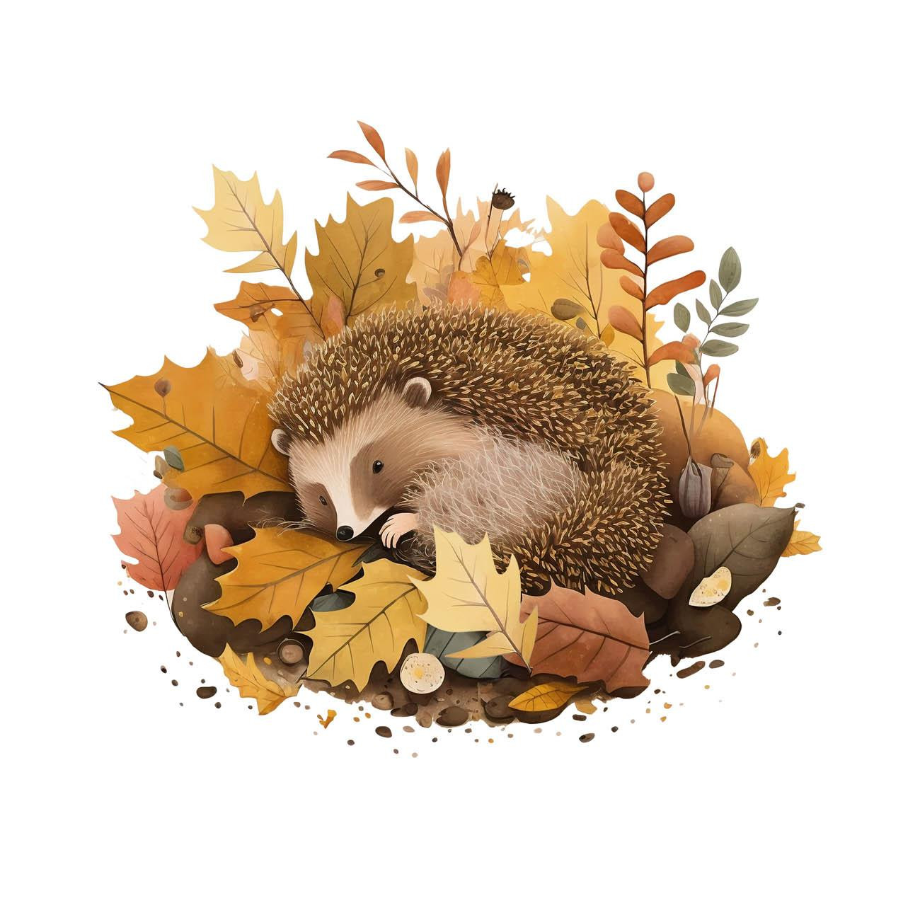 SLEEPING HEDGEHOG - panel (75cm x 80cm)