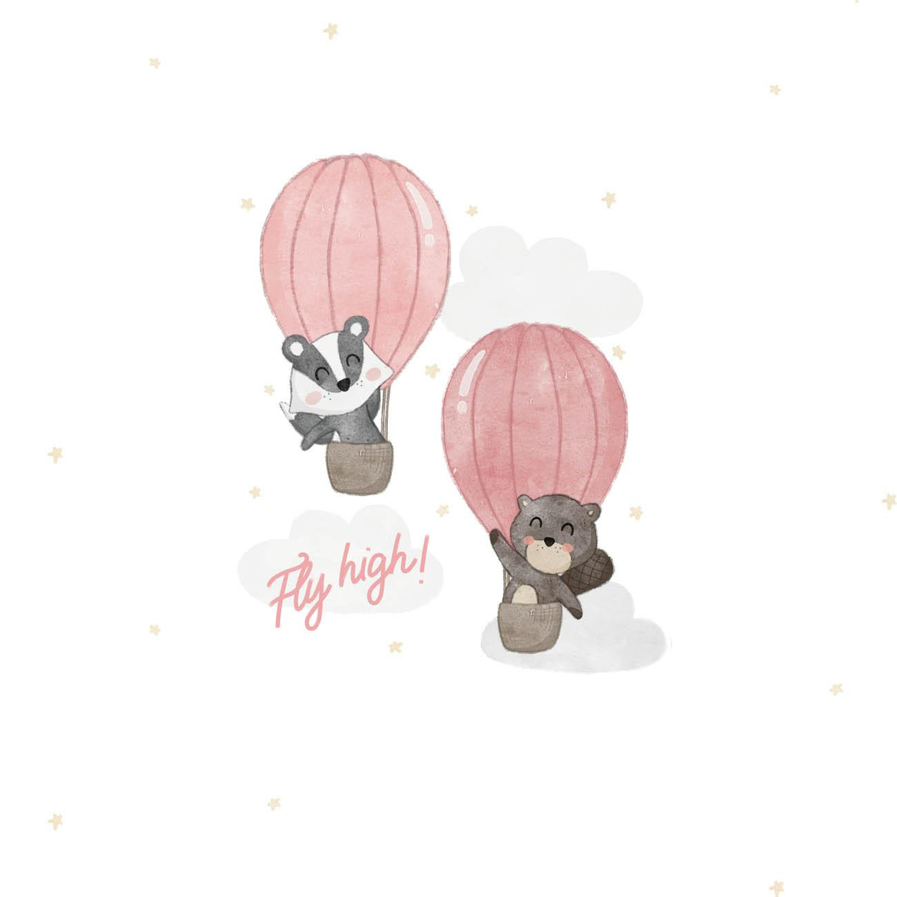 FLY HIGH / pink- panel (60cm x 50cm)