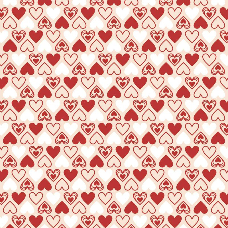 VALENTINE'S HEARTS pat. 2 / beige (VALENTINE'S MIX)