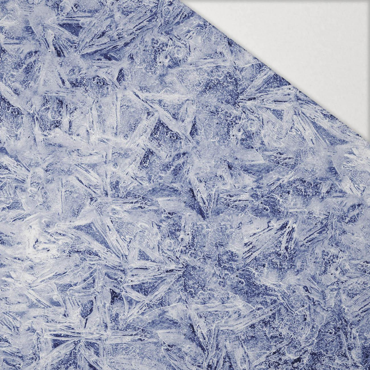 FROST pat. 2 / blue (PAINTED ON GLASS) - Hydrophobic brushed knit