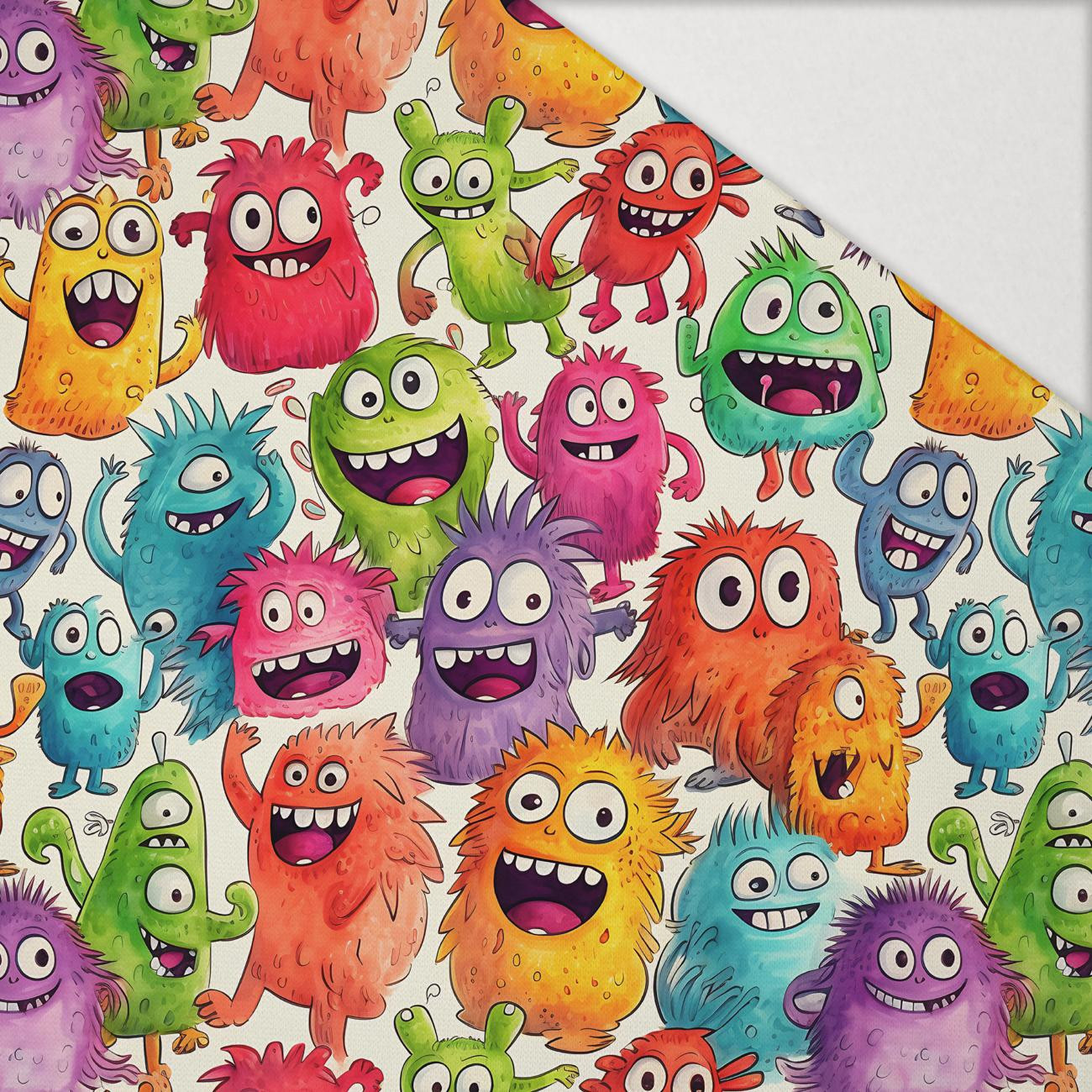 FUNNY MONSTERS PAT. 3 - Hydrophobic brushed knit