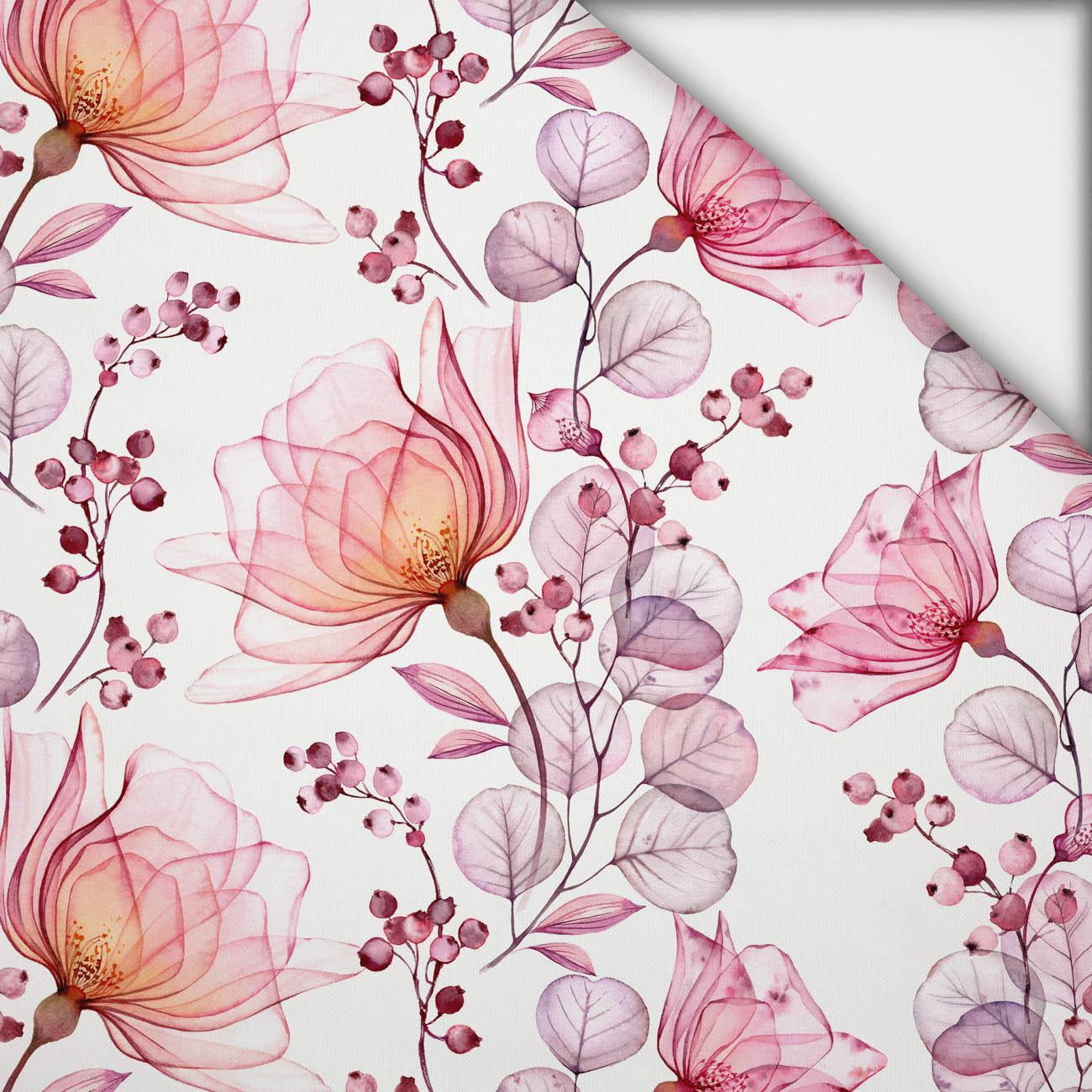FLOWERS pat. 4 (pink) - light brushed knitwear