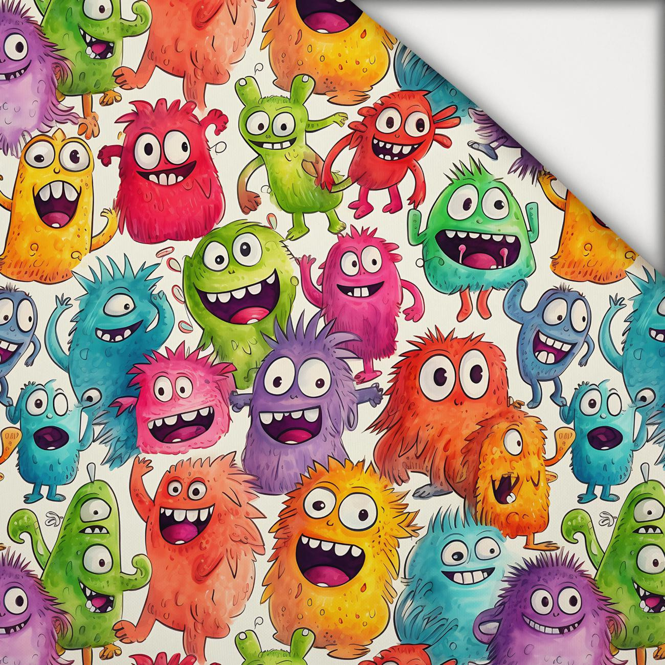 FUNNY MONSTERS PAT. 3 - light brushed knitwear