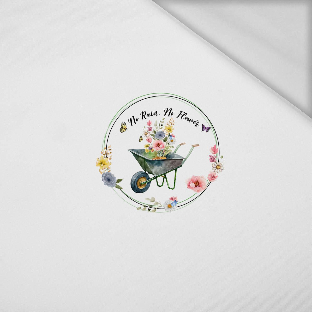 NO RAIN NO FLOWER - panel (60cm x 50cm)  Thermo lycra