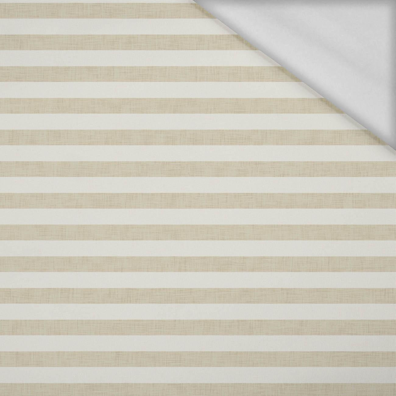 STRIPES 1x1 - acid ecru / acid beige  - Thermo lycra