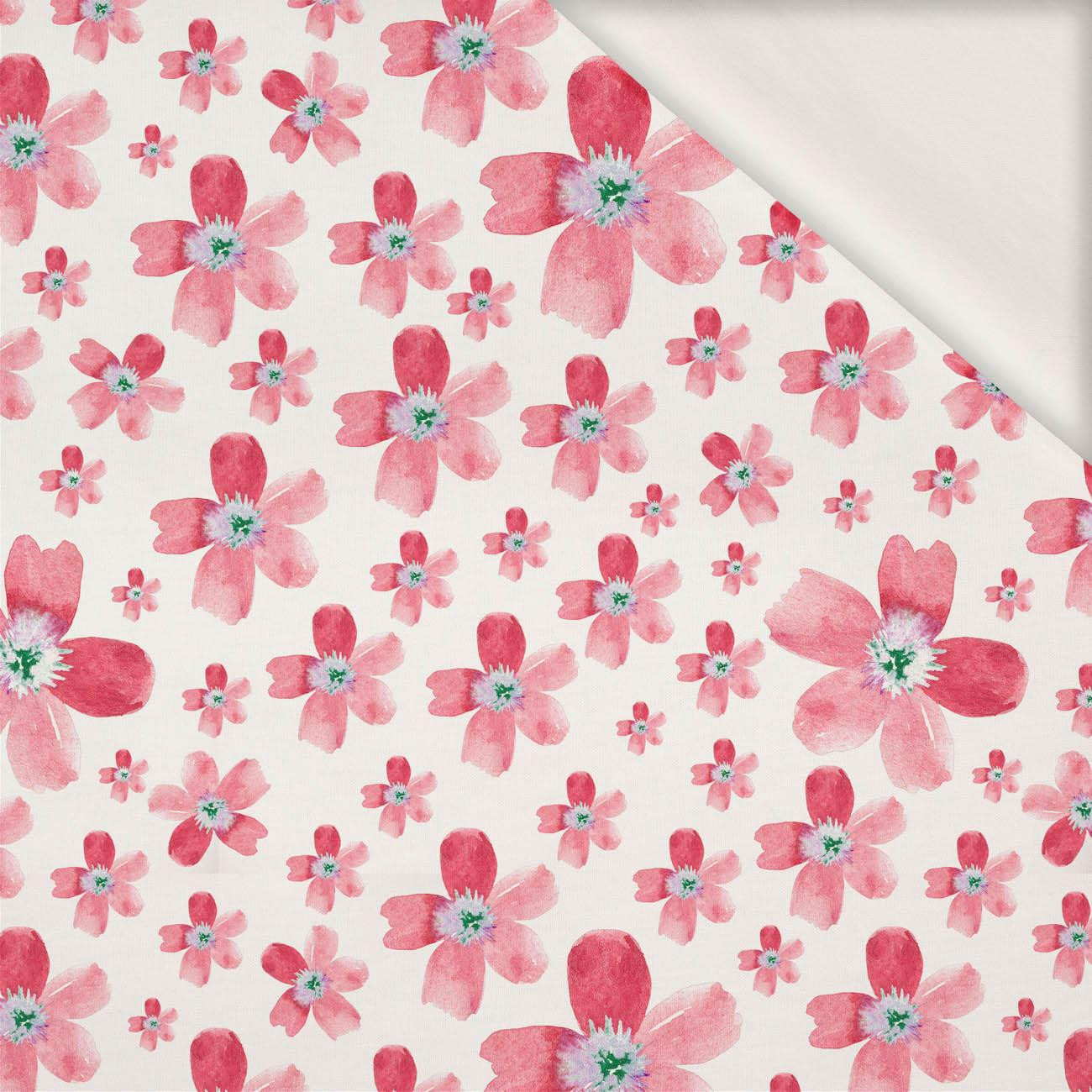 PINK FLOWERS PAT. 5 / white - Jersey modal