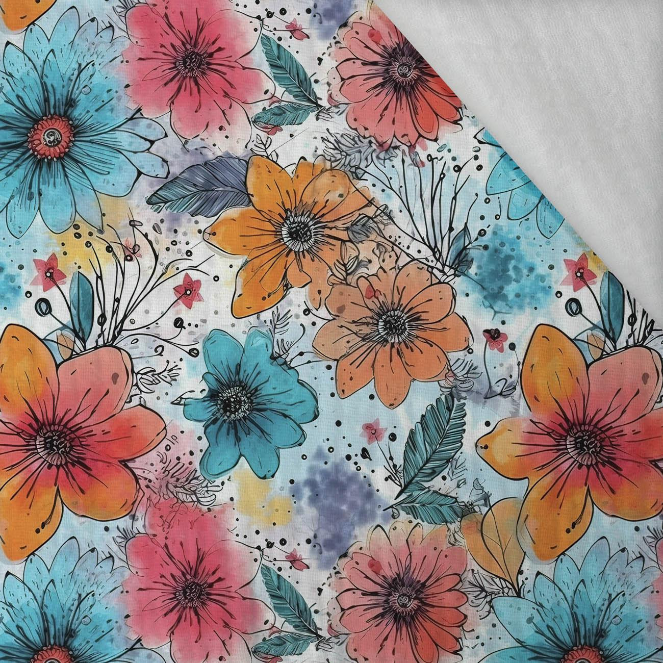 WATER-COLOR FLOWERS pat. 5 - Cotton muslin