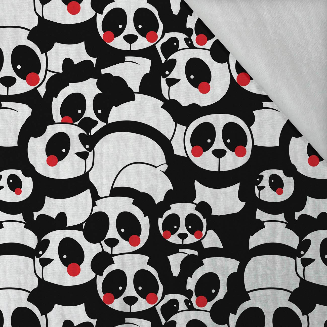 PANDAS / red  - Cotton muslin