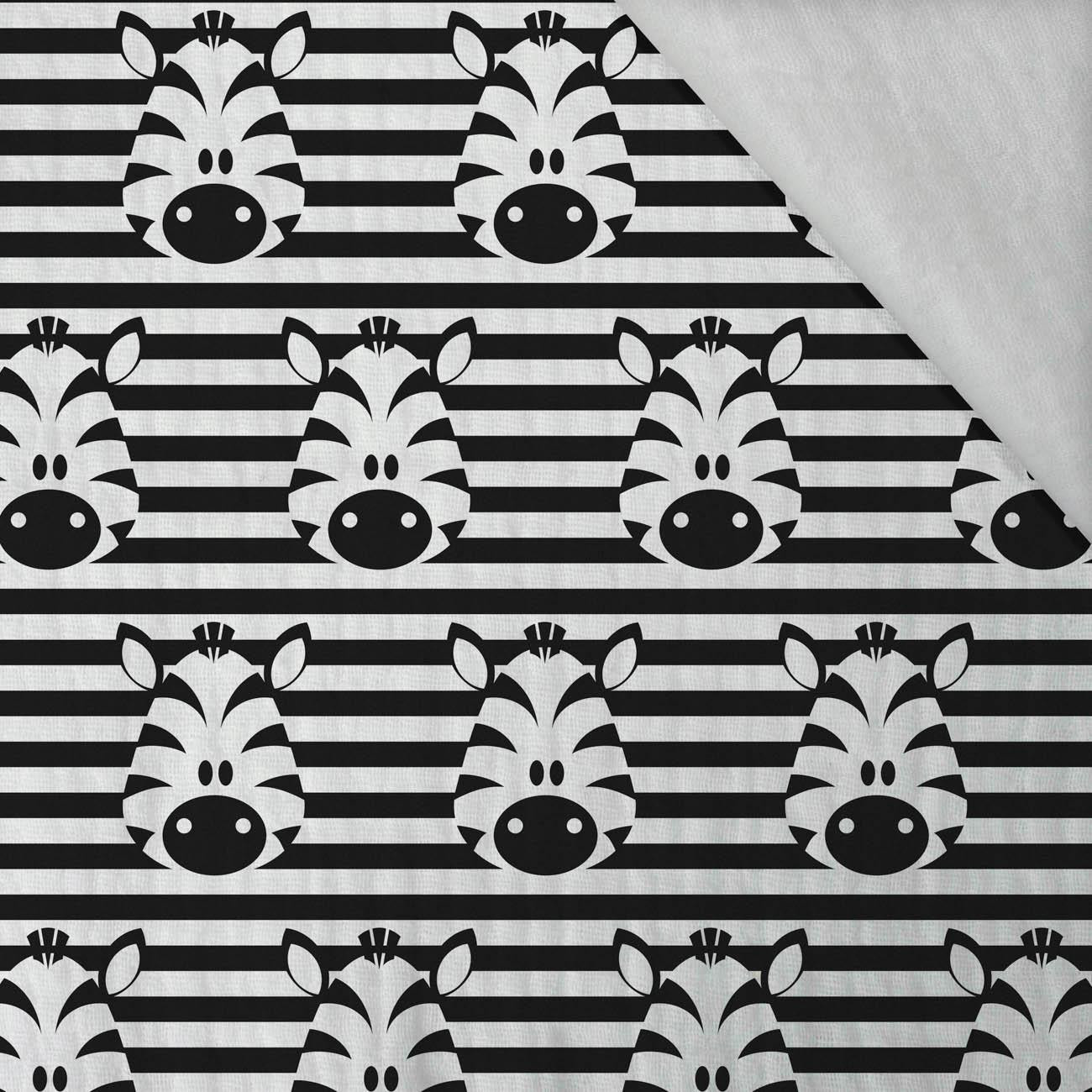 ZEBRAS / white  - Cotton muslin