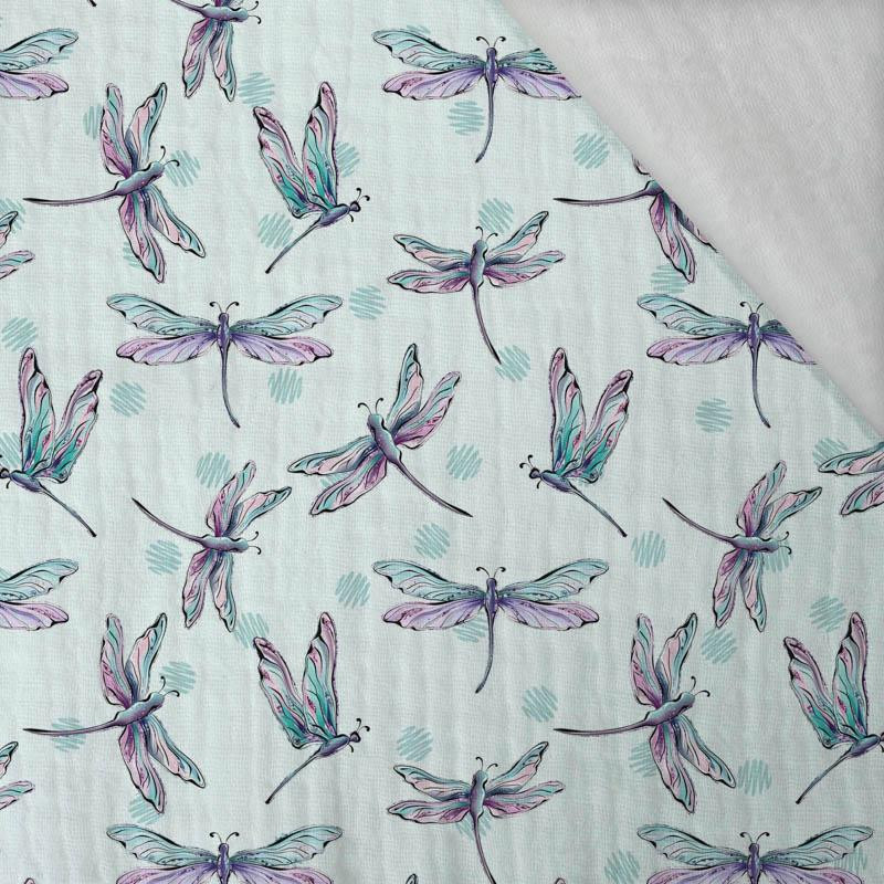 DRAGONFLIES pat. 2 (DRAGONFLIES AND DANDELIONS) - Cotton muslin
