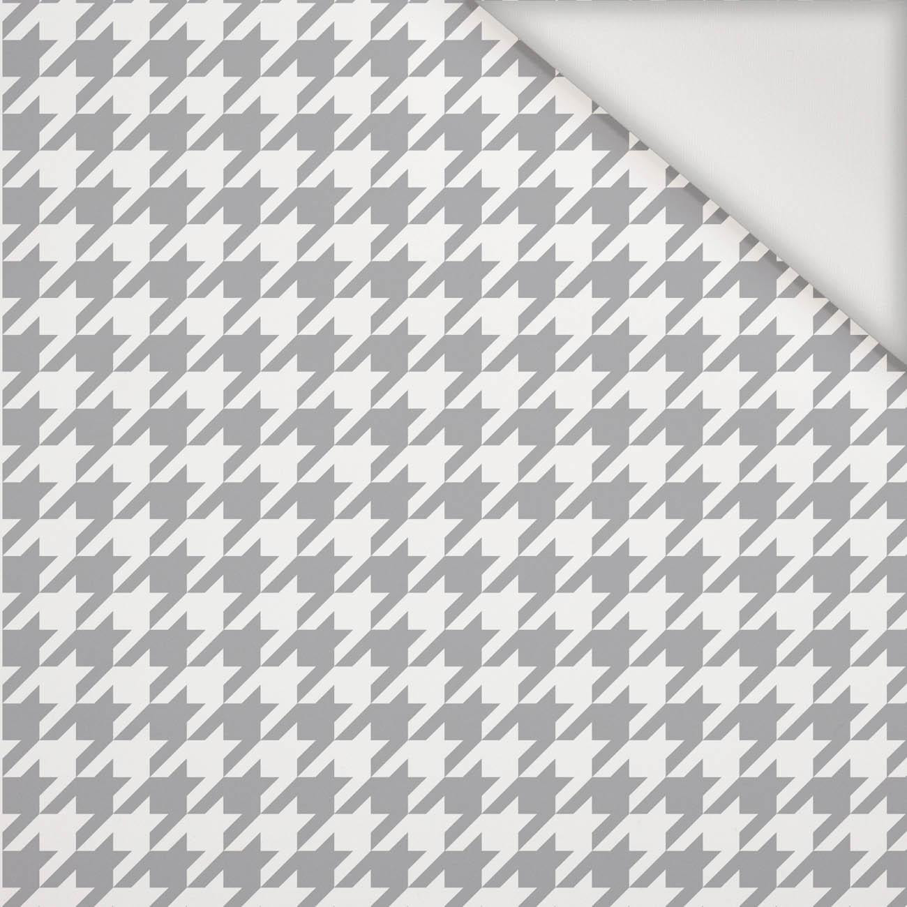 GREY HOUNDSTOOTH / WHITE - Nylon fabric Pumi
