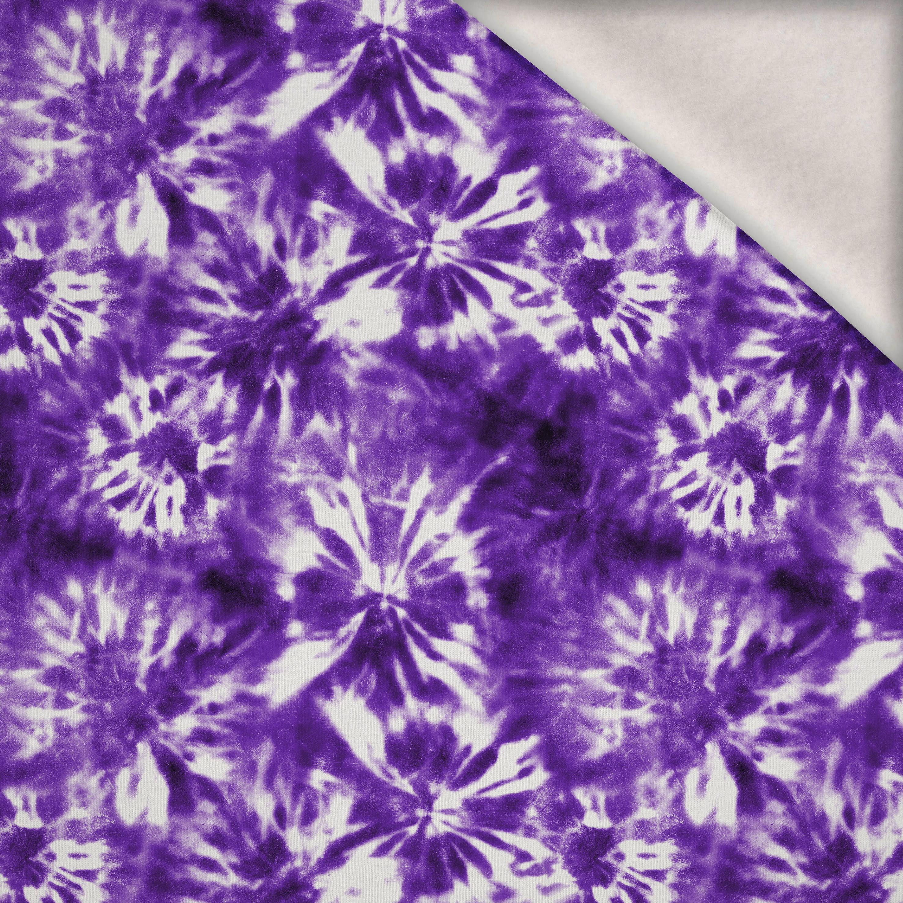 BATIK pat. 1 / purple - brushed knitwear with elastane ITY