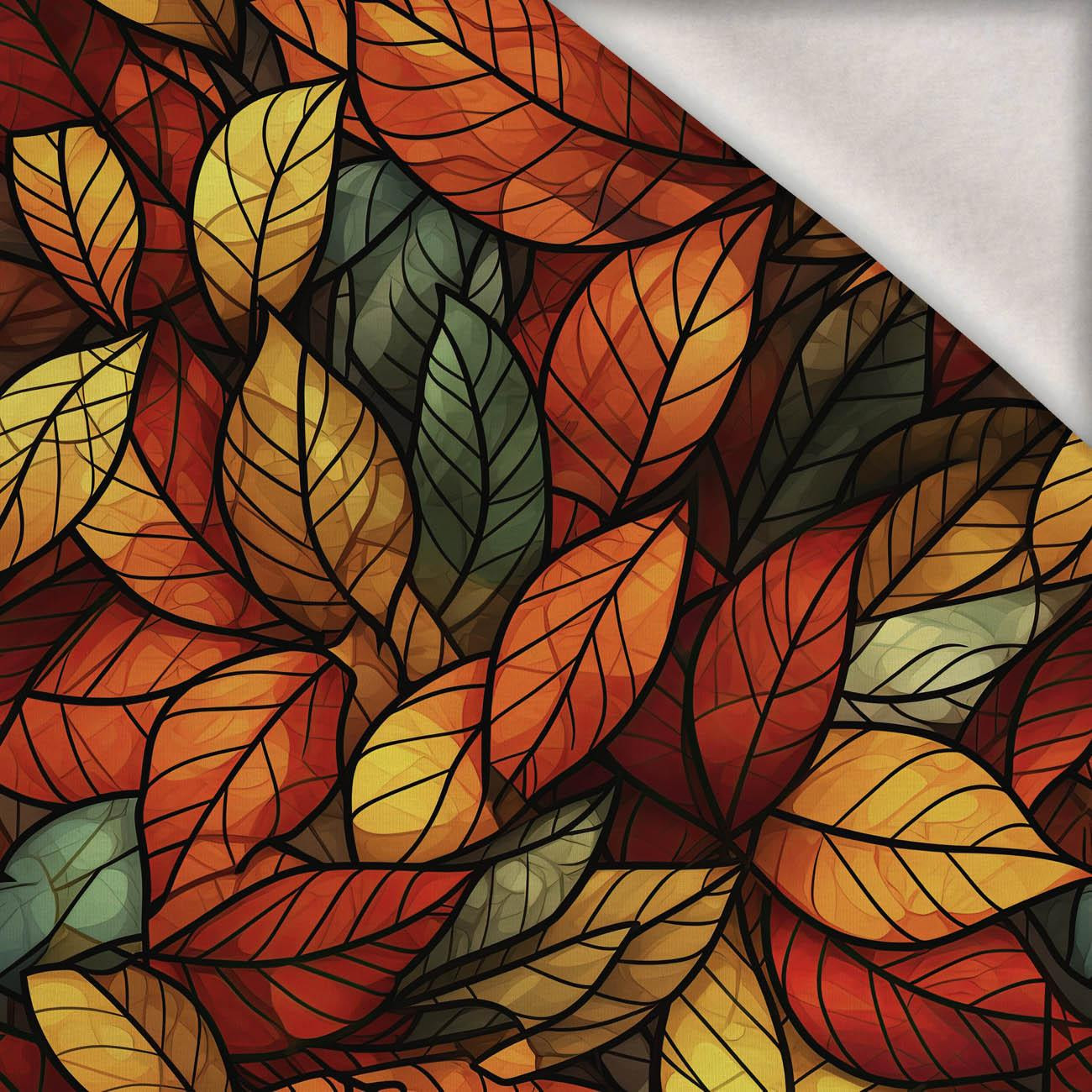 LEAVES / STAINED GLASS PAT. 2 - brushed knitwear with elastane ITY