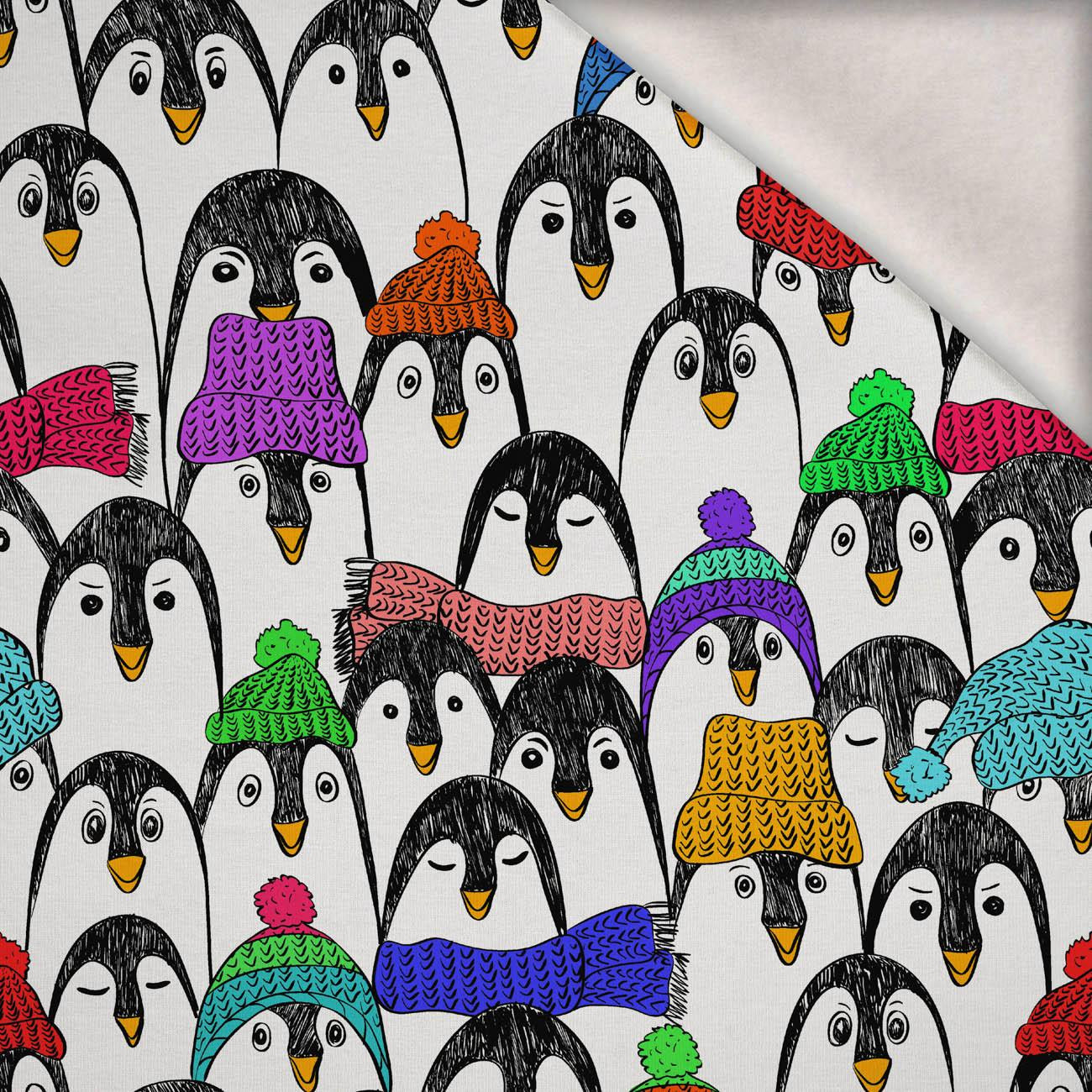 PENGUINS IN SCARVES - brushed knitwear with elastane ITY PENGUINS IN SCARVES - brushed knitwear with elastane ITY