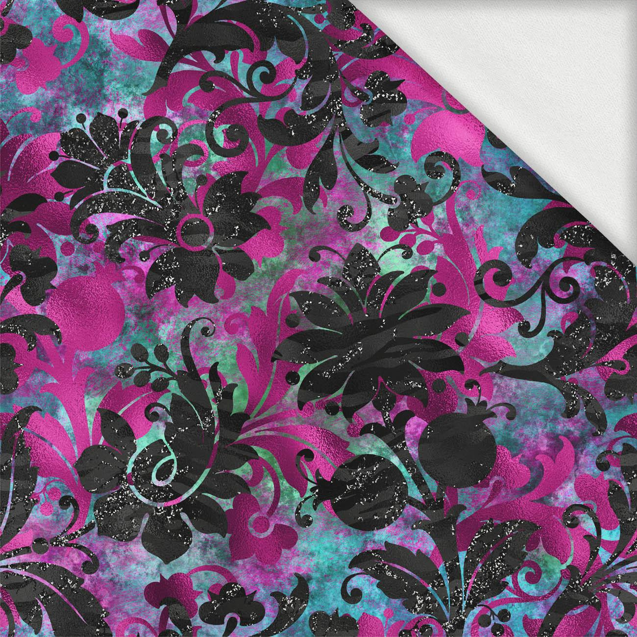 FLORAL  MS. 9 - looped knit fabric with elastane ITY