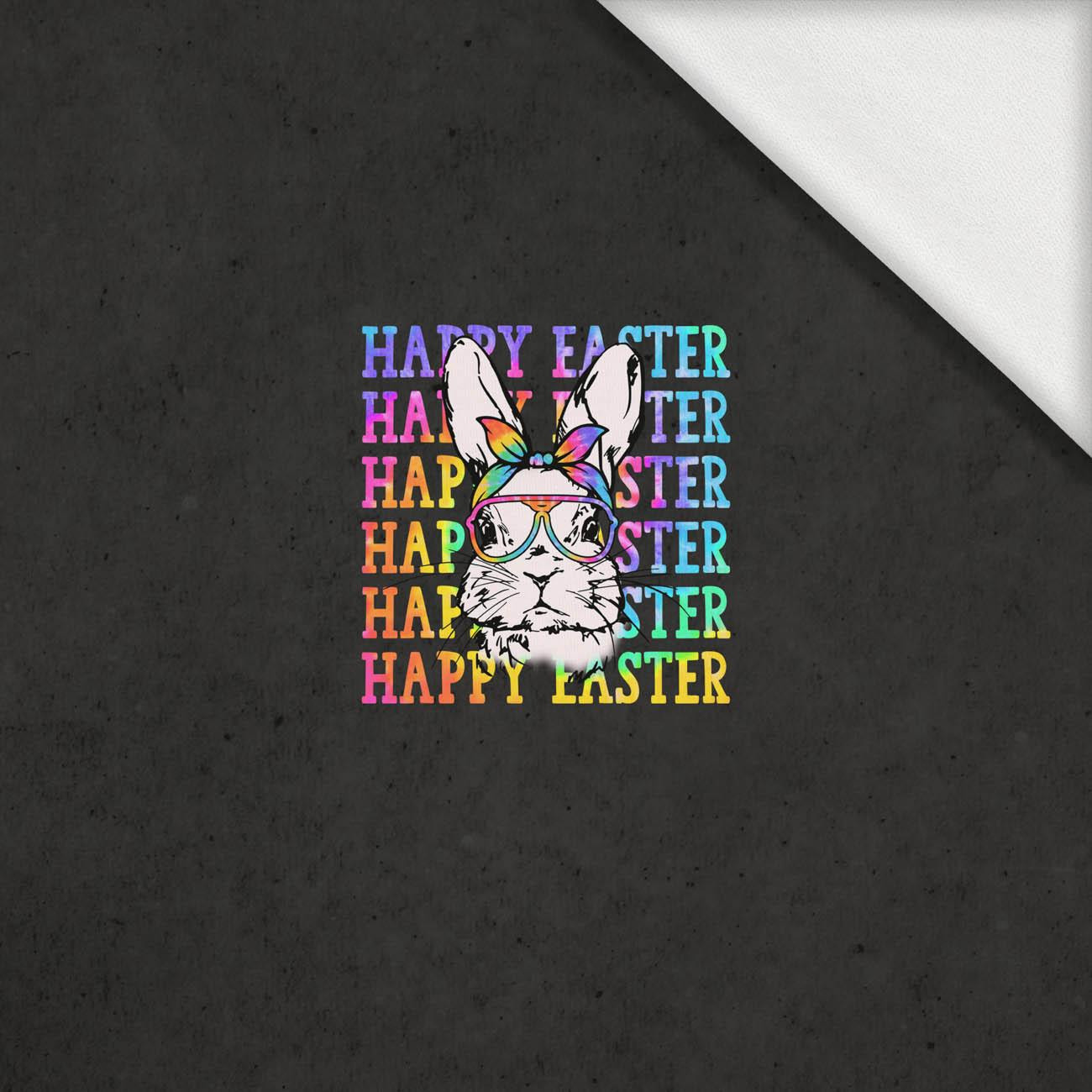 HAPPY EASTER / neon -  PANEL (60cm x 50cm) looped knit fabric with elastane ITY